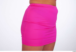 Reeta casual dressed hips pink elastic short skirt 0008.jpg